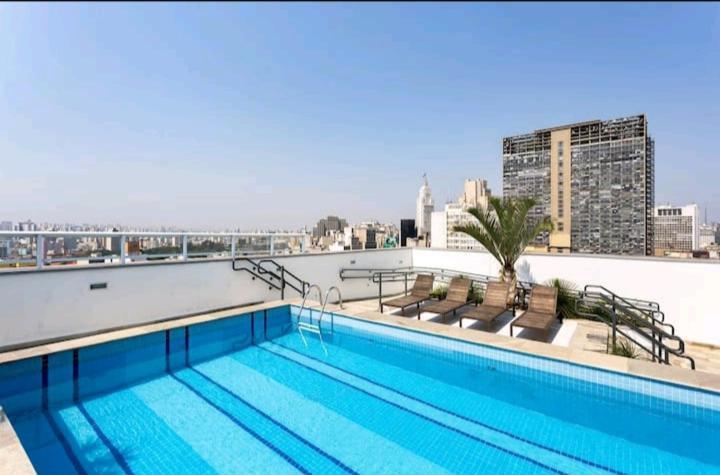 Studio Flex Com Garagem E Piscina No Centro De Sp San Paolo Esterno foto