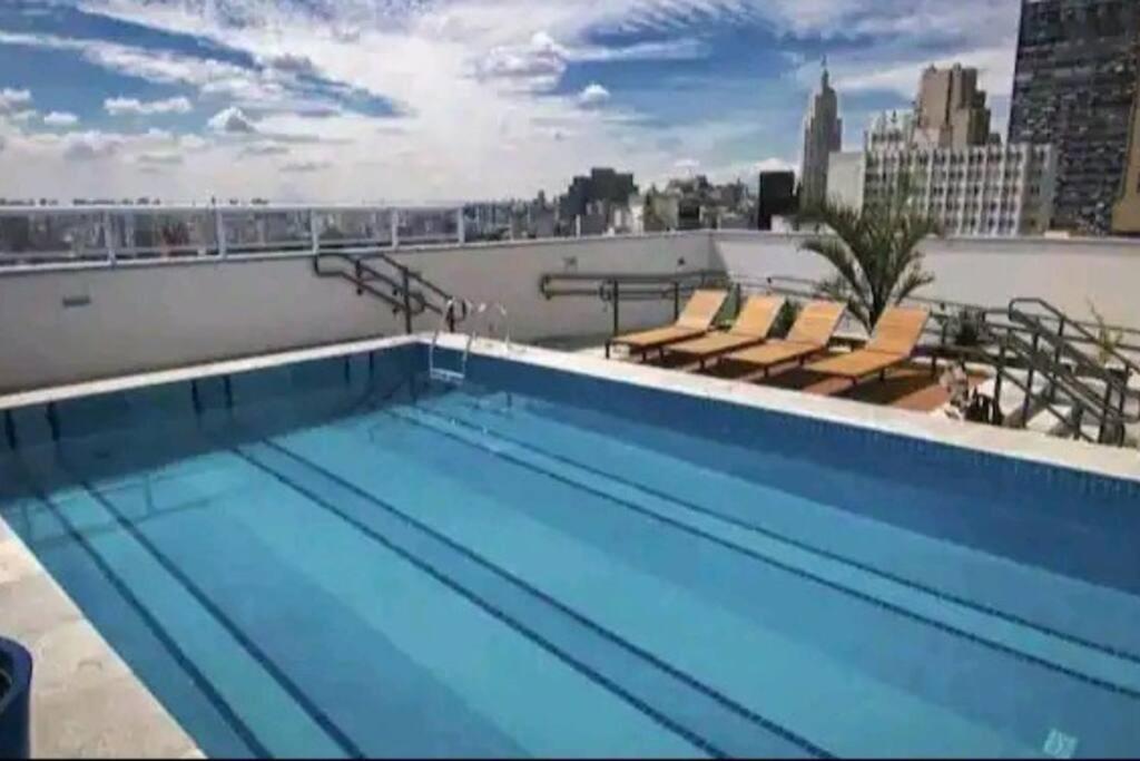 Studio Flex Com Garagem E Piscina No Centro De Sp San Paolo Esterno foto